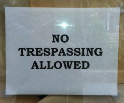 No Trespassing Allowed