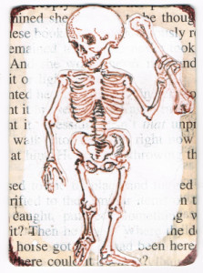 skeleton with sentences
