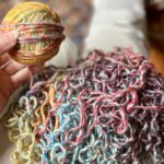 Pile of unraveled - frogged - yarn